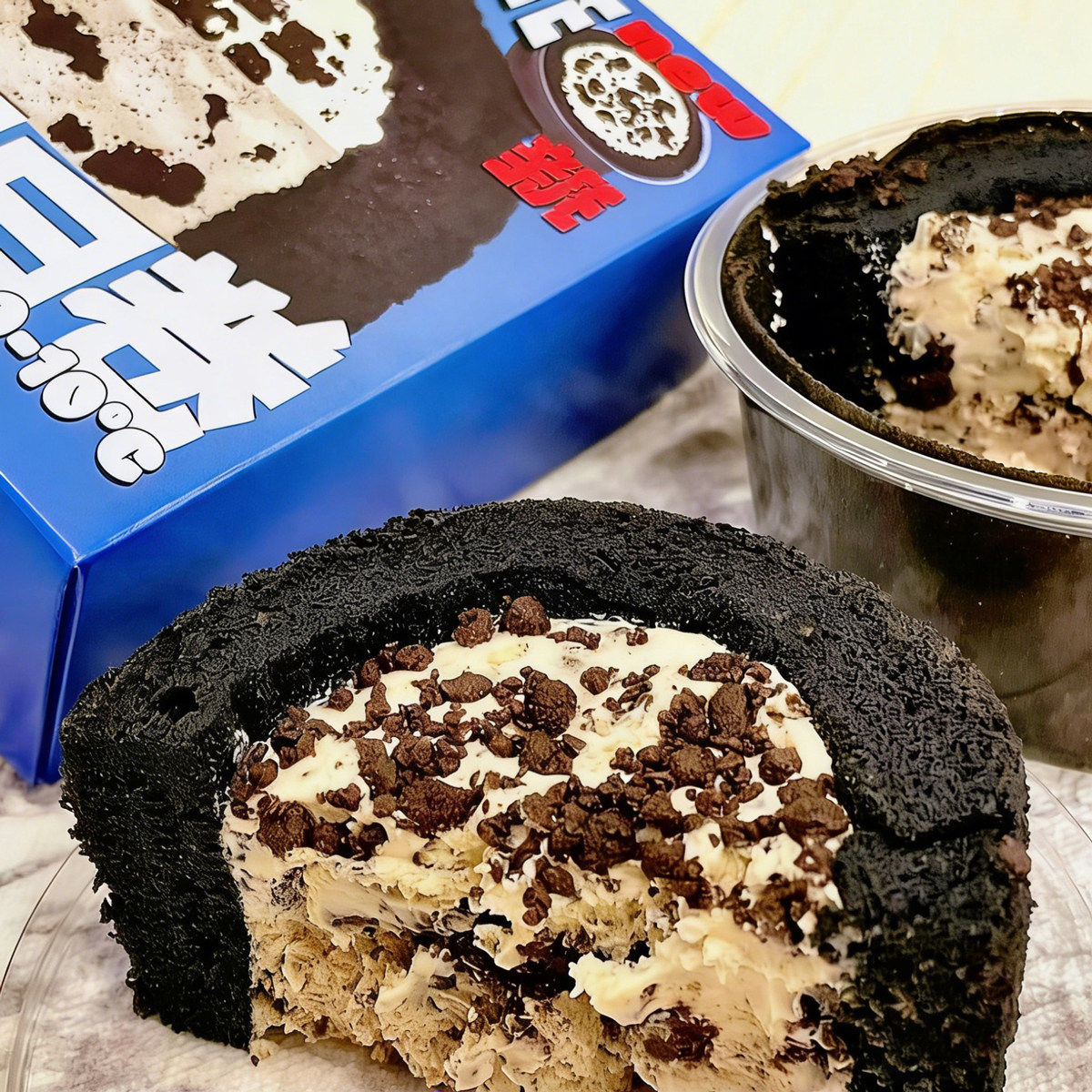 奥巧黑白卷瑞士卷巧克力熔岩夹心爆浆蛋糕解馋下午茶零食营养点心