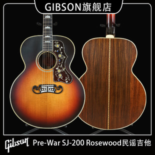 Rosewood Gibson吉普森Pre 200 战前全单原声民谣木吉他 War