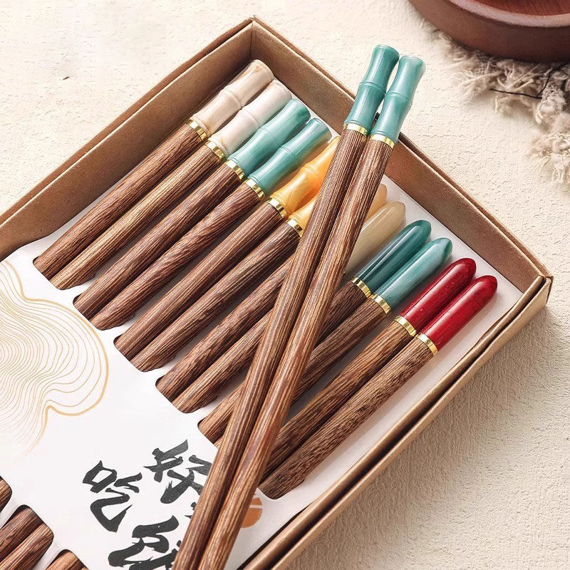 日本高端鸡翅木家用高档实木筷子