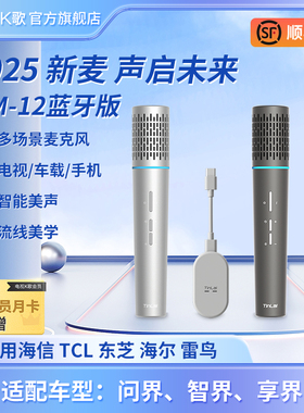 天籁K歌MM12智享问界家用无线麦克风海信TCL雷鸟电视手机K歌话筒