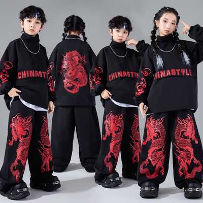 元旦儿童中国风演出服国潮表演服