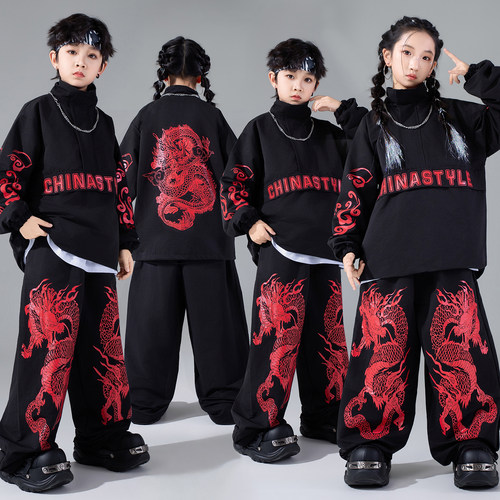 元旦儿童中国风演出服国潮表演服