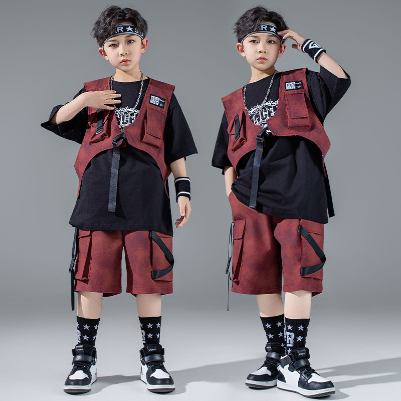 街舞儿童潮服hiphop嘻哈男童架子鼓演出服少儿马甲套装表演服装,童装/婴儿装/亲子装,儿童演出服,淘宝优惠券,粉丝福利购,淘宝优惠卷