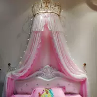 Gạc tròn giường sợi châu Âu tài khoản phòng trẻ em công chúa gió trang trí rèm giường 幔 vòm lưới chống muỗi đôi 1,8m - Bed Skirts & Valances rèm ngủ