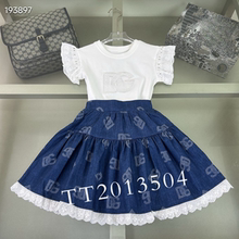 2025夏季新款童装女童粉色格子半身裙儿童裙子女孩洋气公主裙套装
