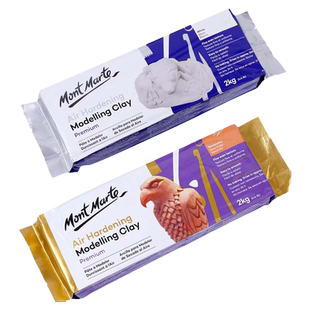 蒙玛特石塑粘土diy材料包套装泥塑黏土软陶泥手工一套免烧时速免烤石膏白泥蒙马特500克白色可塑泥土石素石朔