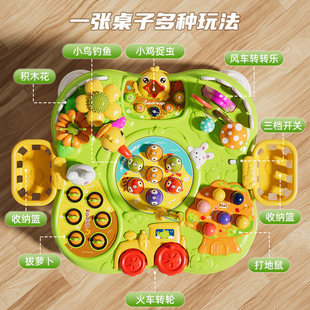 益智婴儿岁宝宝玩具桌0积木2一拼装生日礼物女孩男孩14儿童三游戏