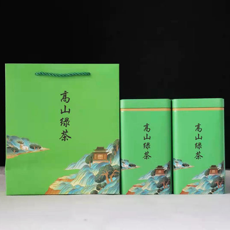 现货通用便携名师臻选高山炒茶红茶绿茶长方形茶叶包装铁罐空礼盒
