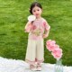 新中式 夏季 宝宝两件套女童2026女孩汉服套装 新款 古风国风短袖 唐装