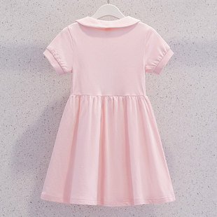 裙女童学院polo大童韩版休闲衣裙风夏天儿童卫女孩连衣裙裙子纯棉