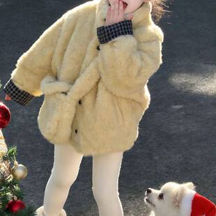 好看巨加厚女童外套加绒加棉毛新款冬装毛衣公主2026小洋派中大童