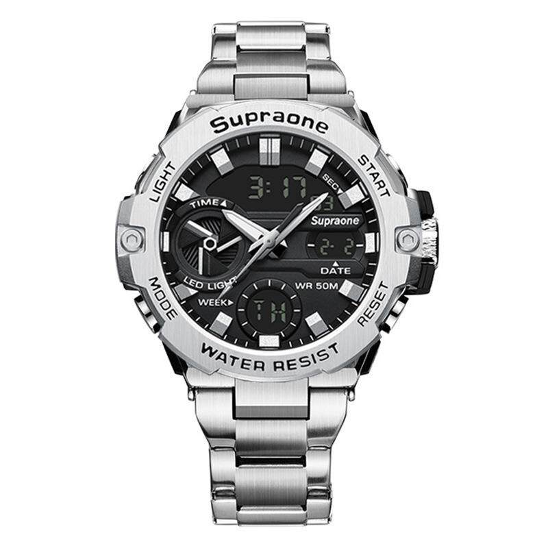 钢铁の心手表男款高中学生防水夜光运动之电子石英表高级感华强北