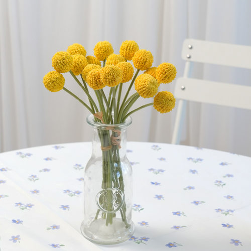 仿真花9头把束黄金球蒲公英花束