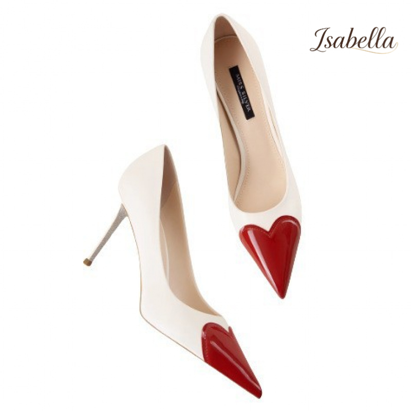 Isabella拼色尖头高跟鞋女224年