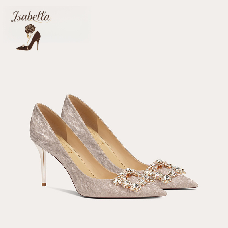 Isabella法式主婚鞋女新款新娘高