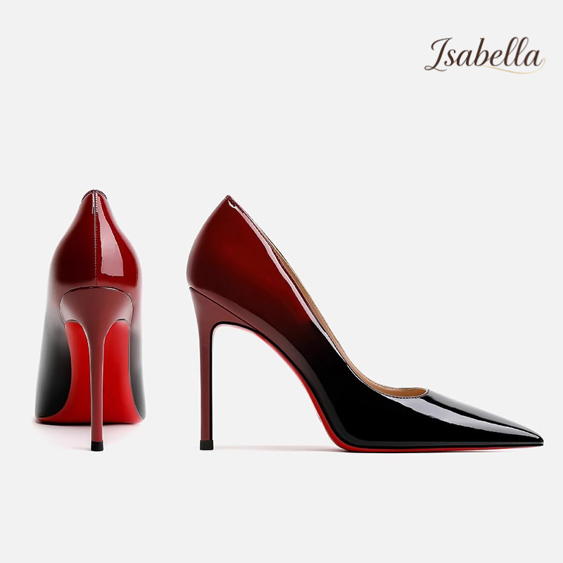 Isabella红色高跟鞋女细跟红底设