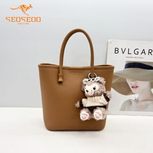 SEOSEOO/九州袋鼠女包正品2025新款小众小清新菜篮子手提包792523