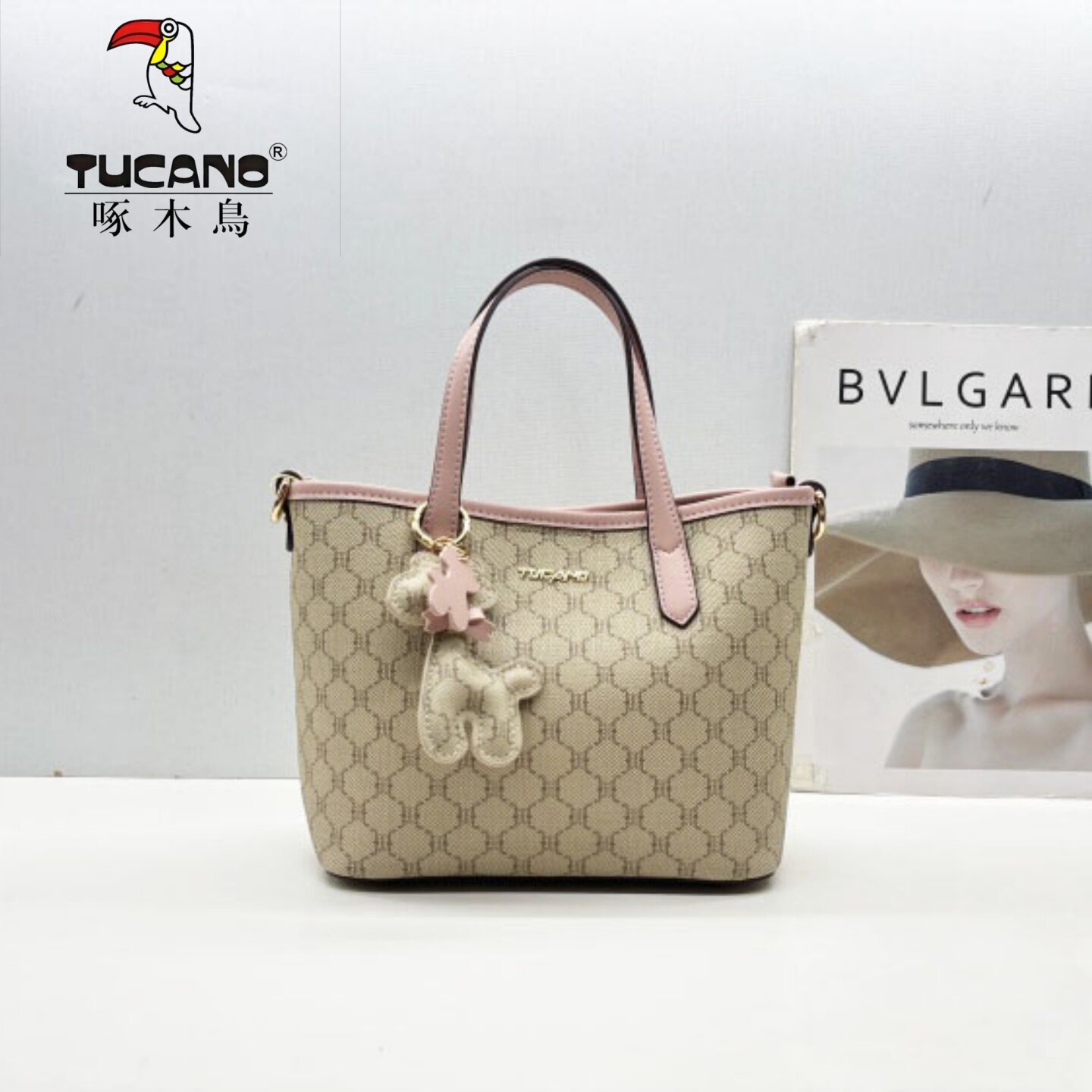 TUCANO/啄木鸟线下同款女包2026新款小众印花菜篮子手提包TBK3661