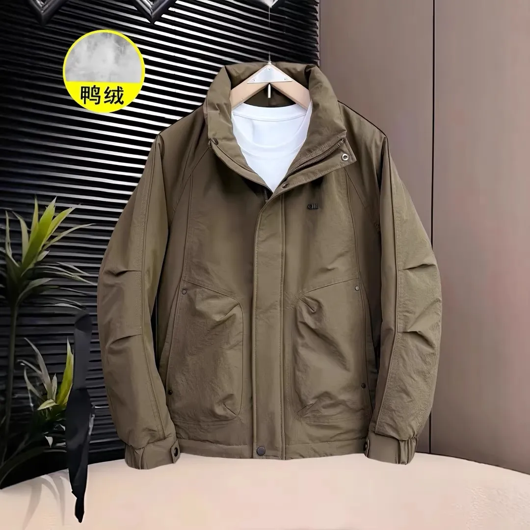 【国标立领羽绒服】2025冬季高充绒量时尚保暖蓬松防风男士羽绒服