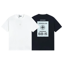 STONE ISLAND石头岛美式数码直喷几何图案印花大罗盘男女短袖T恤