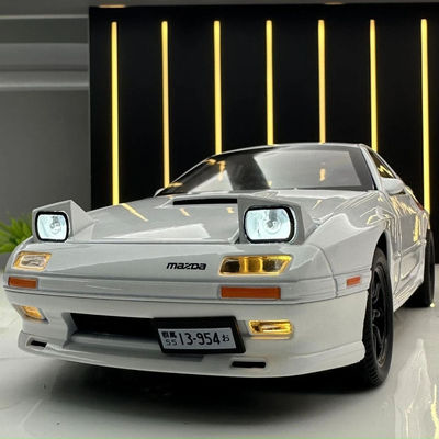 马自达RX7合金车模型仿真汽车模型男生跑轿汽车玩具收藏摆件1:24