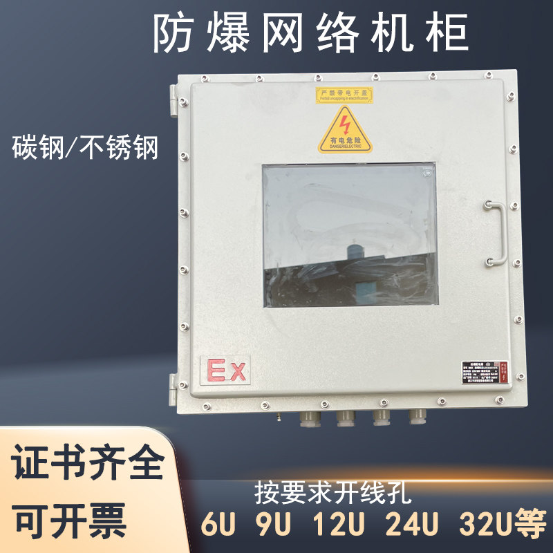 防爆网络机柜6U机箱9U路由器交换机防爆电柜立式防爆防腐配电箱柜