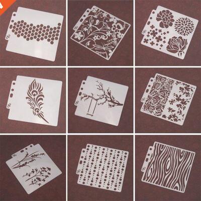 9pcs/set Tree Airbrush Painting Stencil  Scrapbooking Alb