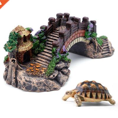 Aquarium Landscaping Turtle Stairs Retro Arch Bridge New