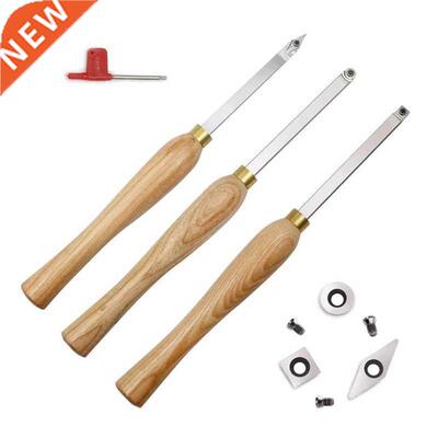 Carbide Woodturning Tool (3 Piece Set) Includes Diamond Shap