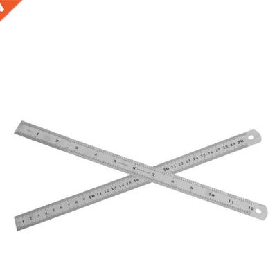 30CM 12Steel Stanless Pocket Pouch Metrc Metal Ruler Meas