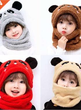 ncmama Winter Children Hat Plus Fleece Kids Caps Cartoon Hat