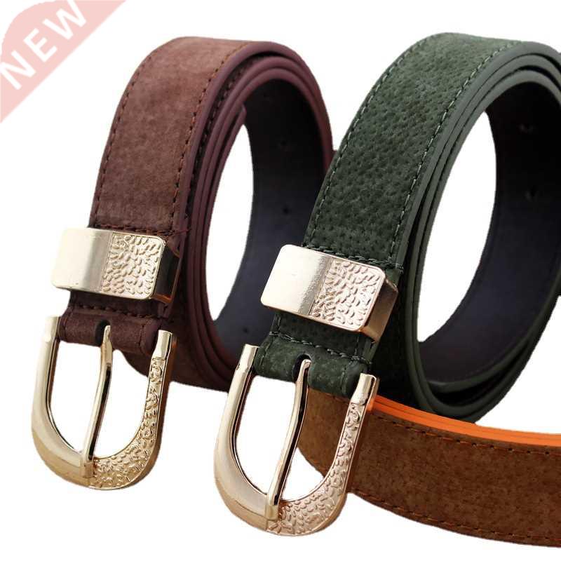 New Women's Leather Belt Pin-button Jeans with Women Multi C