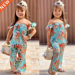 Clothes Sho Baby Off 2pcs Set Summer Floral Girl Kid Toddler