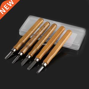 5pcs Art Wood Hand Carved Chisels Tool Set DIY Woodworking C