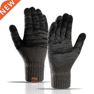Touch Screen Gloves For Winter Wool Knitted Men's Gloves Fem