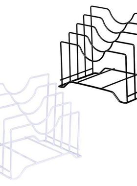 2 Pack 4 Slots Kitchen Pot Pan Lid Rack Holder Organizer, Mu