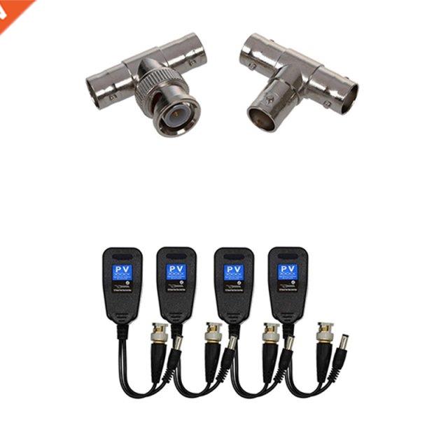 1X BNC Male To 2 Female Plug RF Coaxial T Adapter & 2 Pa