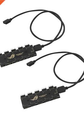 5V 3Pin/12V 4Pin RGB Synchronization HUB Splitter 1 to 10 RG