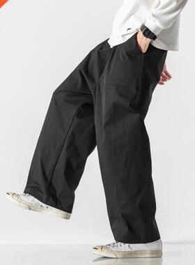 New Men’s Cargo Pants Loose Solid Color Man Jogging Sw