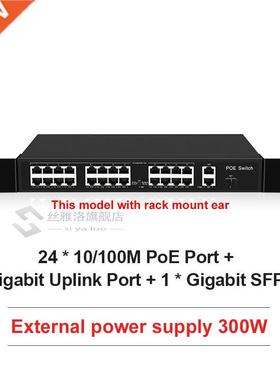4 8 16 24 Port 10/100M Network Ethernet Poe Switch 48V for C
