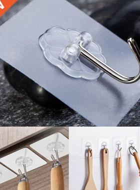 20/10PCS Transparent Strong Self Adhesive Door Wall Hangers