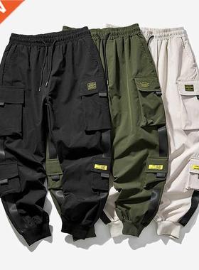 2022 New Hip Hop Joggers Cargo Pants Men Harem Pants Multi-P