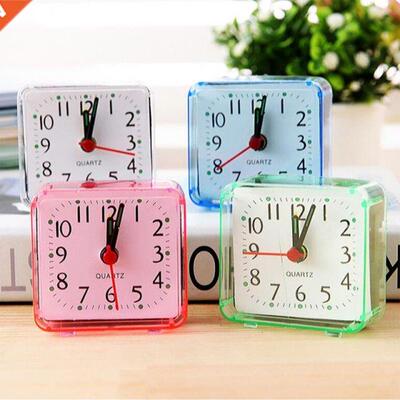 Cute Alarm Clock Analog Alarm Clock Square Small Bed Compac
