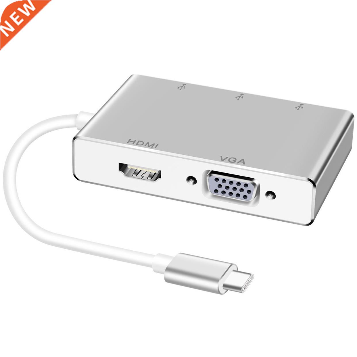 USB C To HDMI VGA 2K 4K Adapter, Type C to HDMI VGA  USB.0
