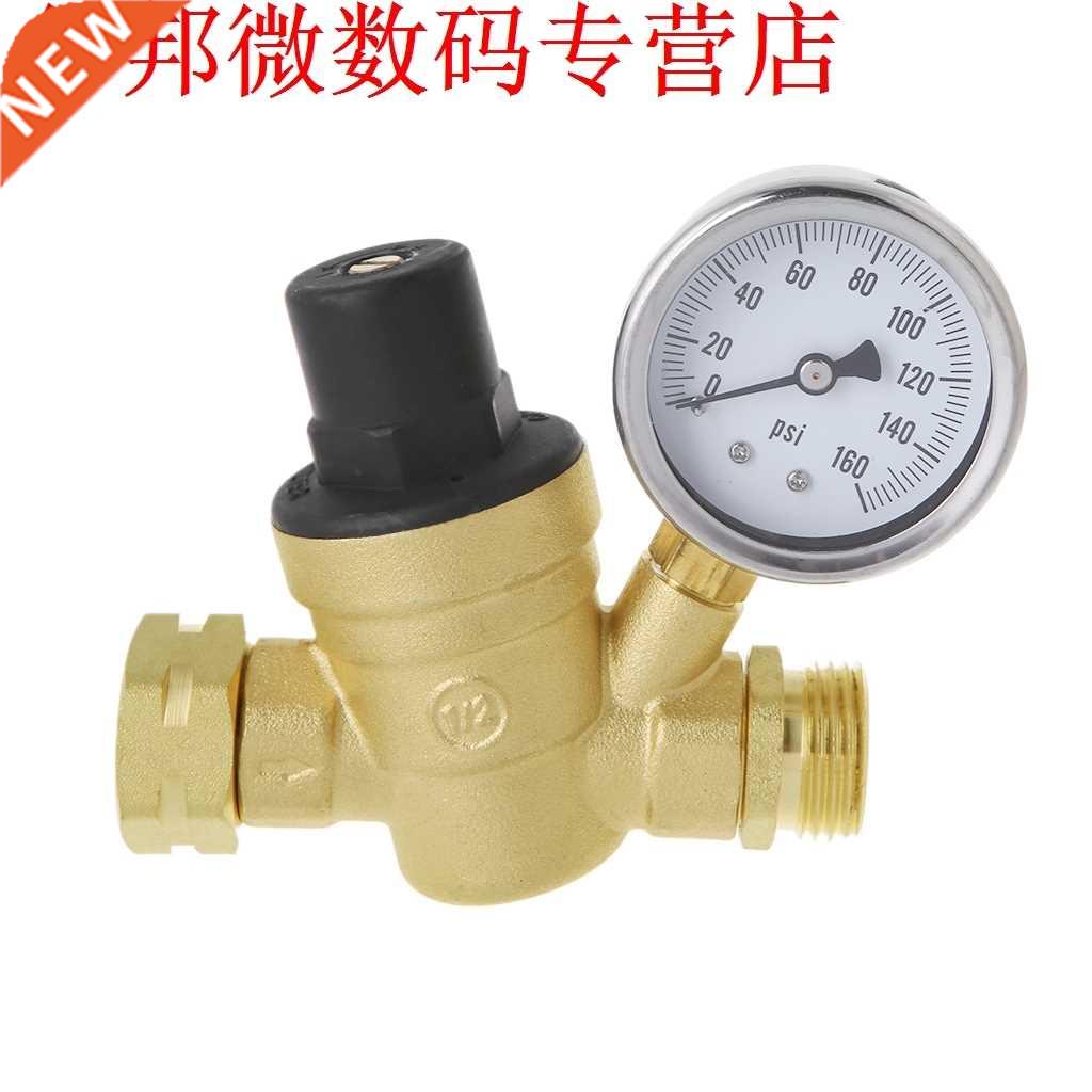 Water Pressure Regulator for RV Camper Brass Lead-Free Adju