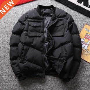 fashion long padded jacke cotton 2022 thickened Men sleeve