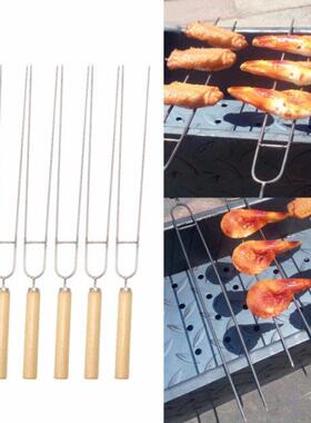 Barbecue Tools 6 Pcs Set Stainless Steel Meat Grill U Shape