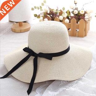 Brim Floppy Sun Foldable Bea Hat Wide Straw simple Girls