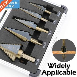 Set Cobalt Hole Cone Titanium Bit Drill Step HSS 5pc