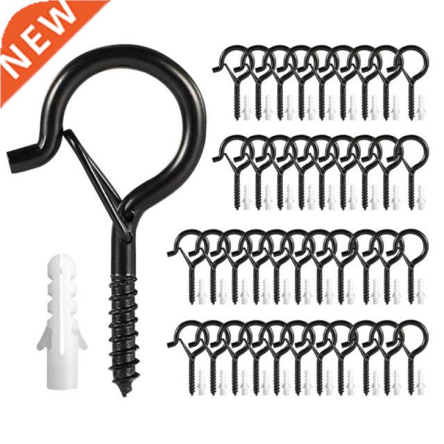 40 Pcs Household Ceiling Screw Hooks Lamp Holder Hooks Suita